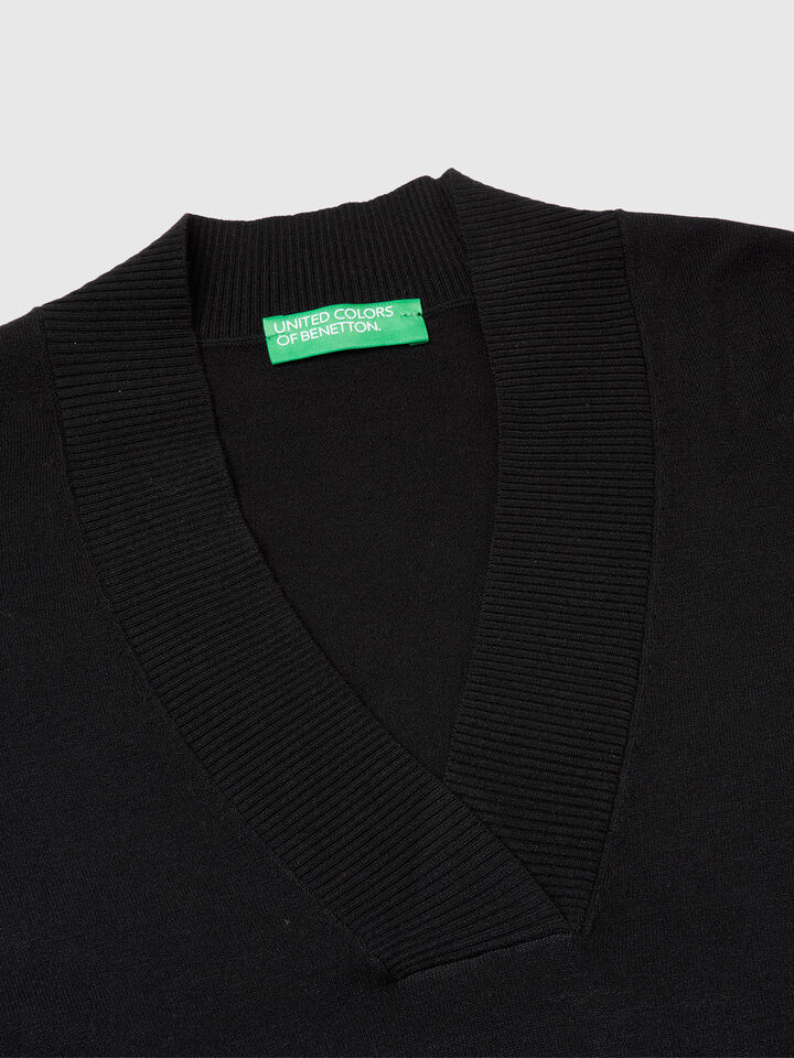 V NECK SWEATER L/S Damen image number 7